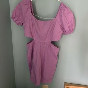 Lilac Cut Out Mini Dress